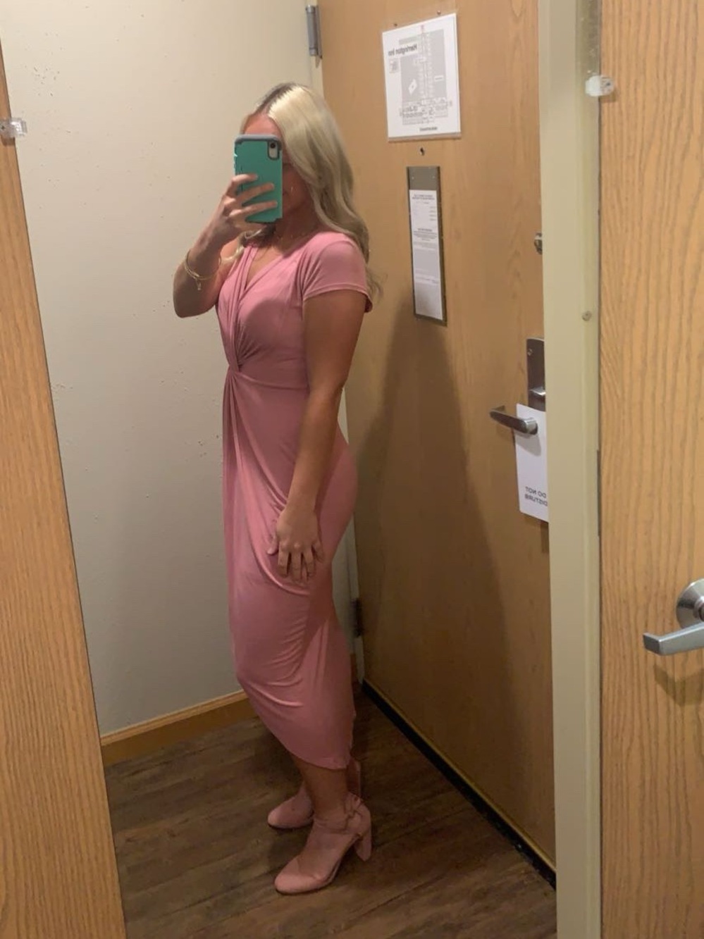 Rolla Coster Rose Mauve Twist-Front Maxi Dress